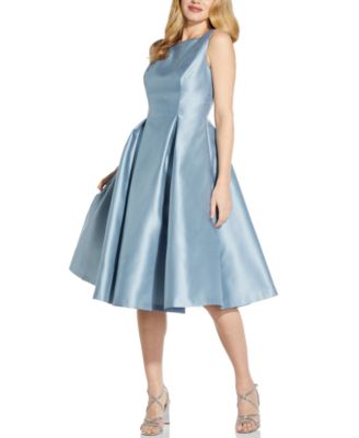 Adrianna Papell Boat-Neck A-Line Dress ...